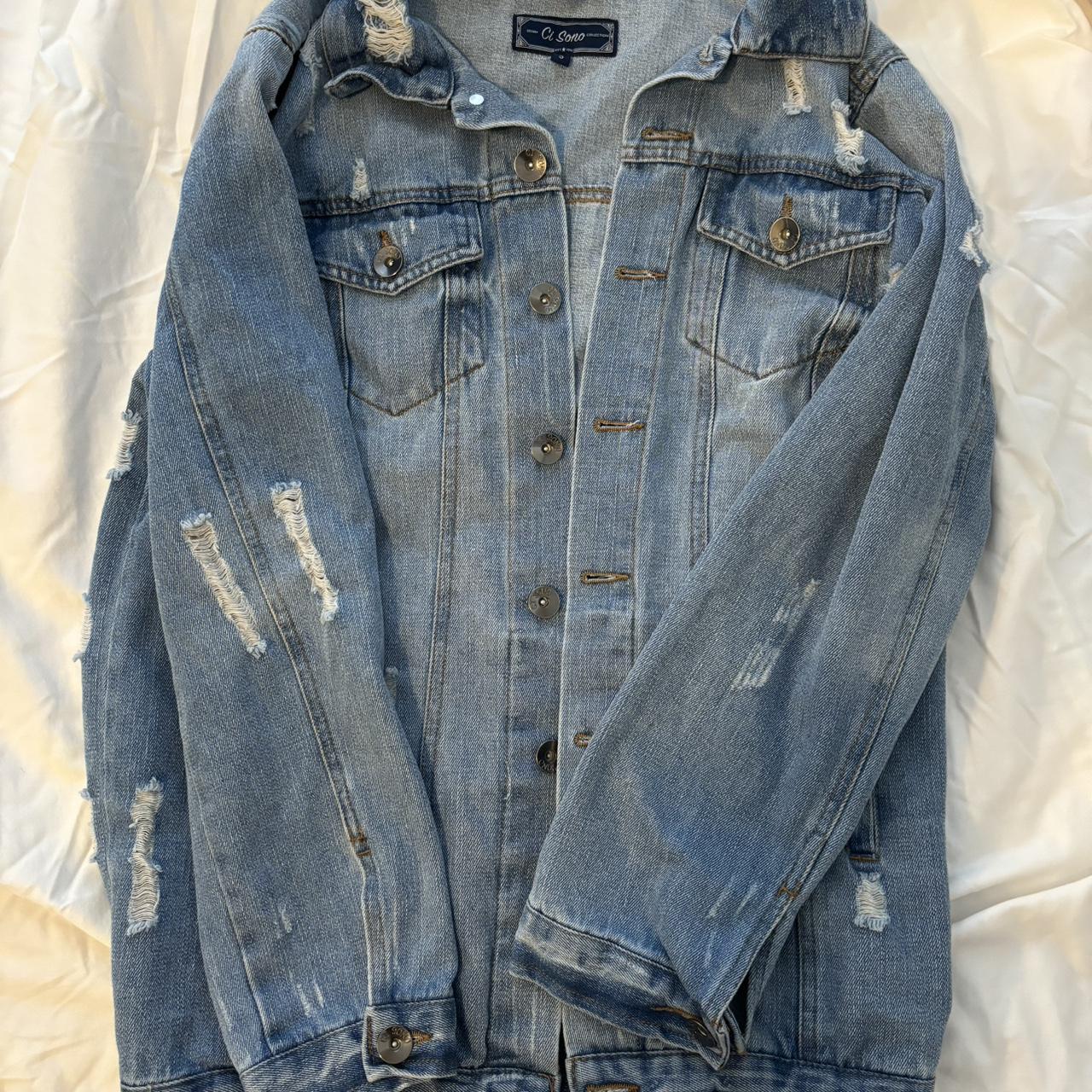 Denim Jacket barely worn, perfect condition - Depop