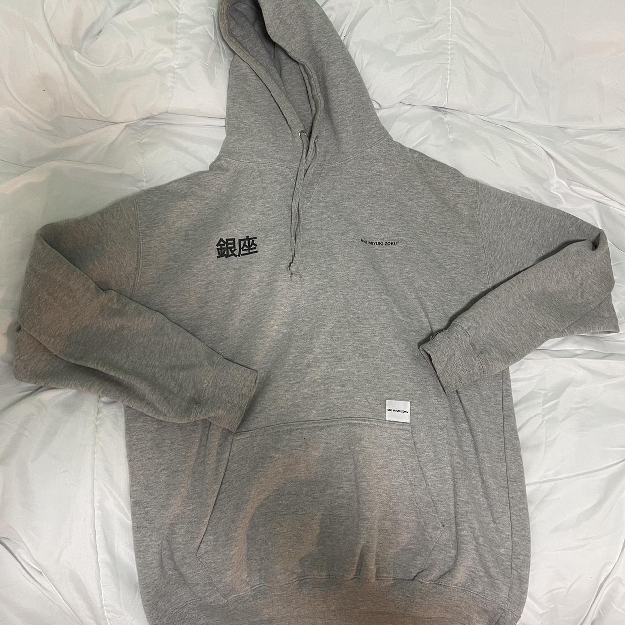 Men's Grey And Black Hoodie 