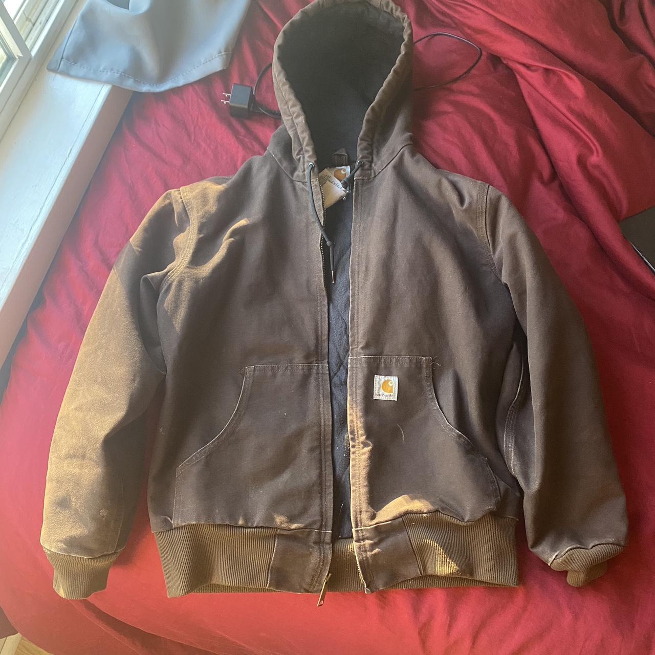 Women's Carhartt Washed Duck Sherpa Jacket. EUC. - Depop