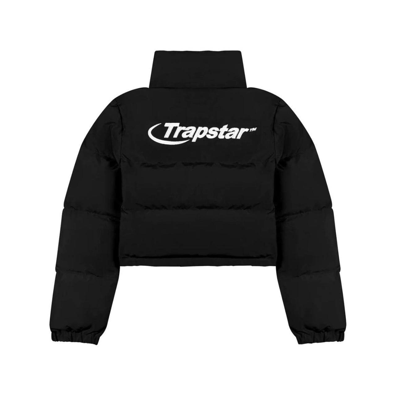 Small black trapstar women’s hyperdrive puffer... Depop