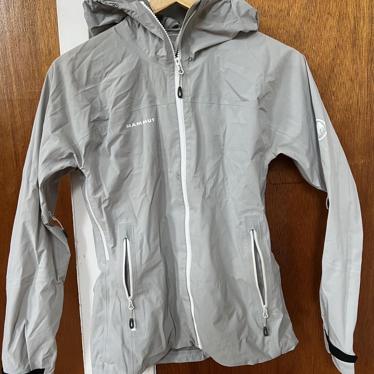 Mammut Rain Jacket Raincoat, some blue staining on... Depop