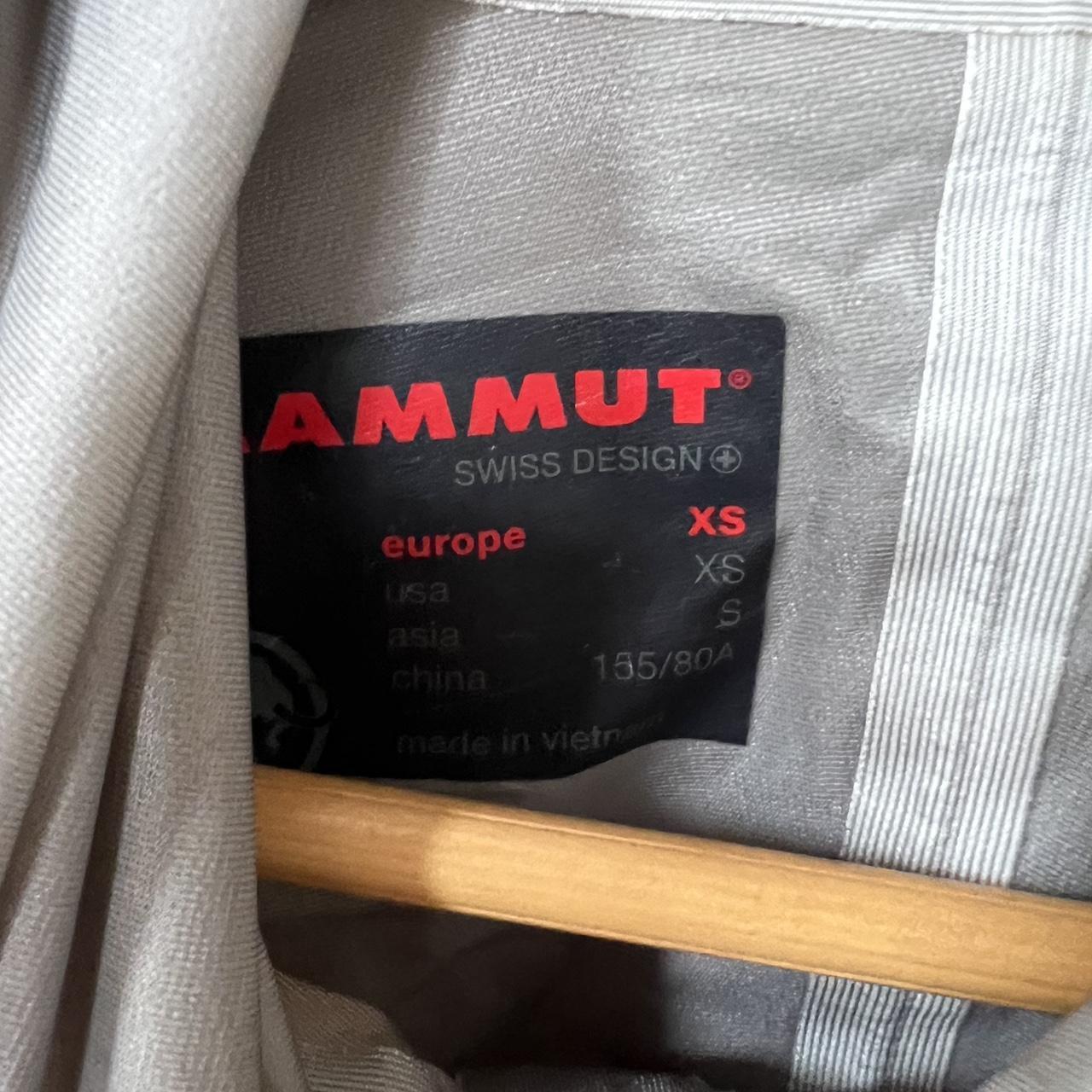 Mammut Rain Jacket Raincoat, some blue staining on... Depop