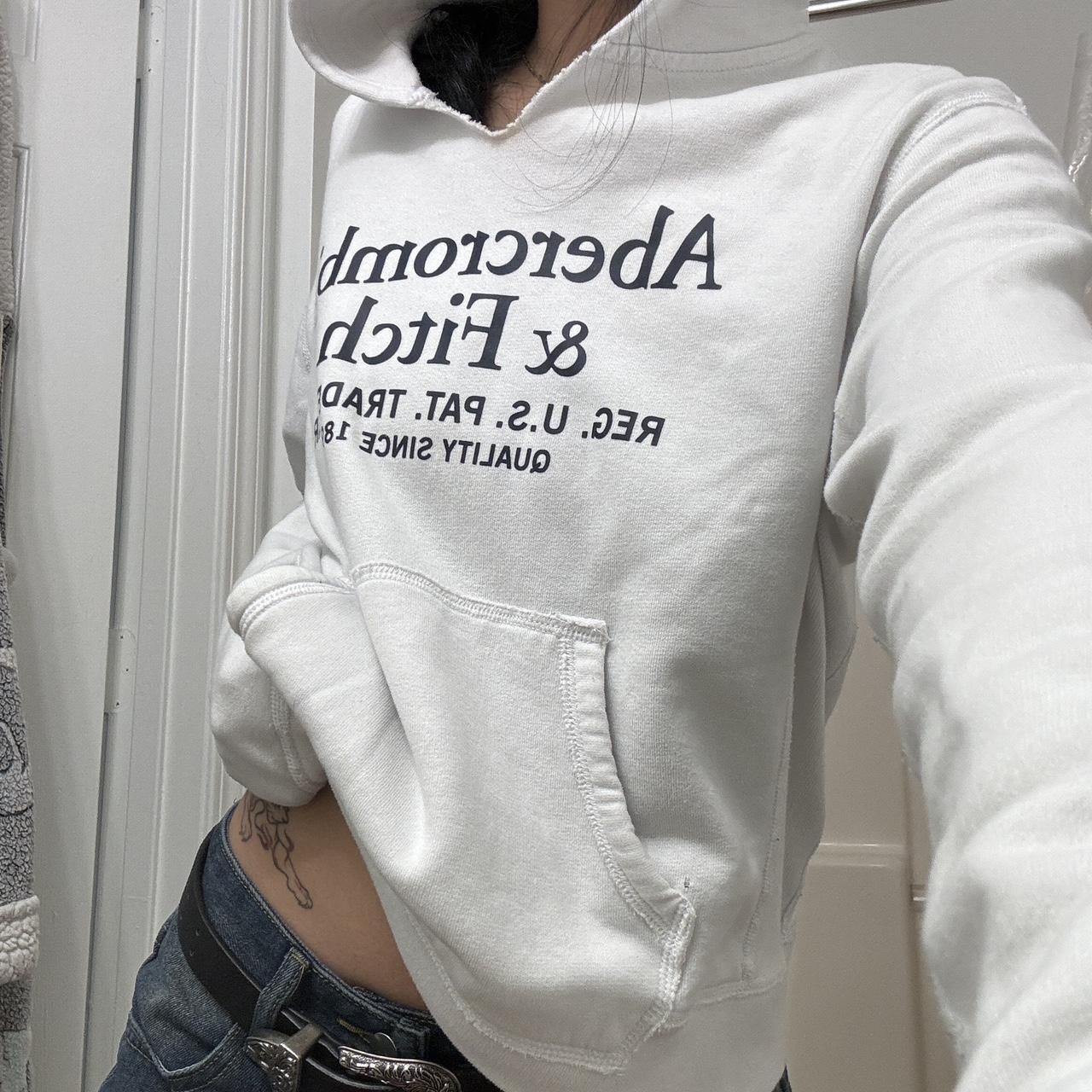 Abercrombie and sales fitch white hoodie