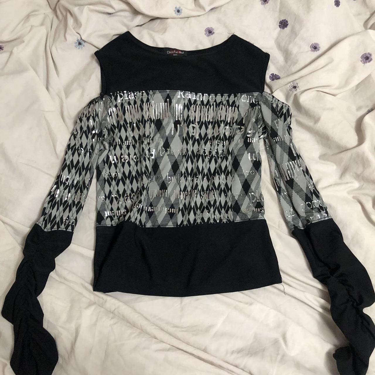 Office Women's Black and Grey Shirt (2)