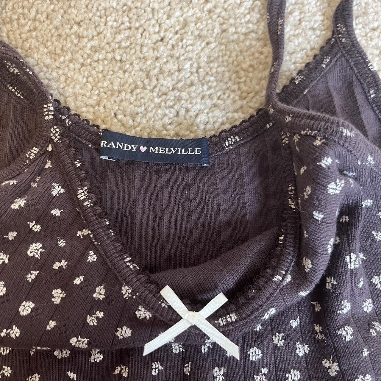 Brandy Melville Brown Floral Tank. I don’t think I... Depop