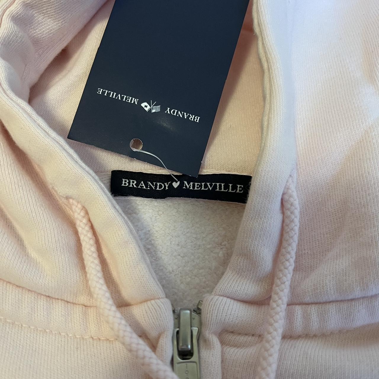 Brandy Melville Light Pink Crystal Hoodie. Never... Depop