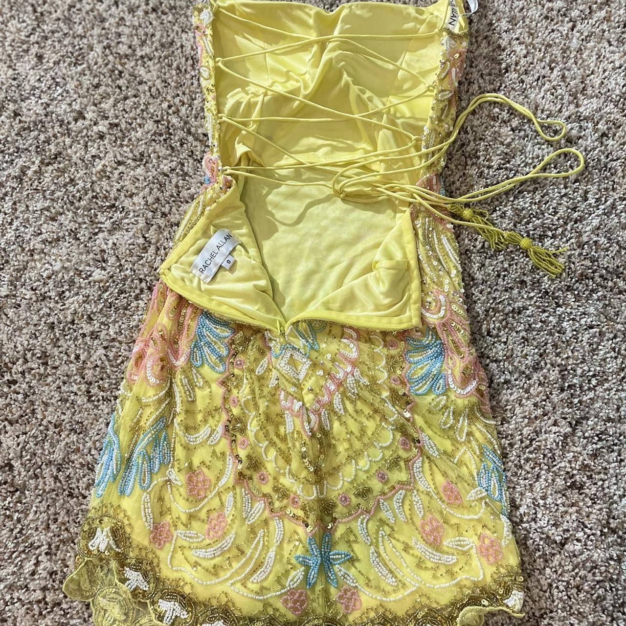 Beaded Rachel Allan designer dress size... Depop