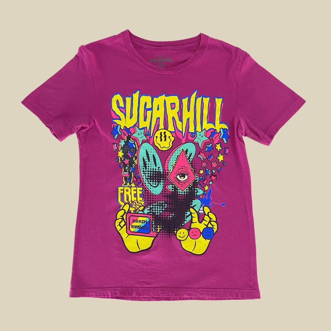 Loved and worn Sugarhill Brainwashed graphic t-shirt... - Depop