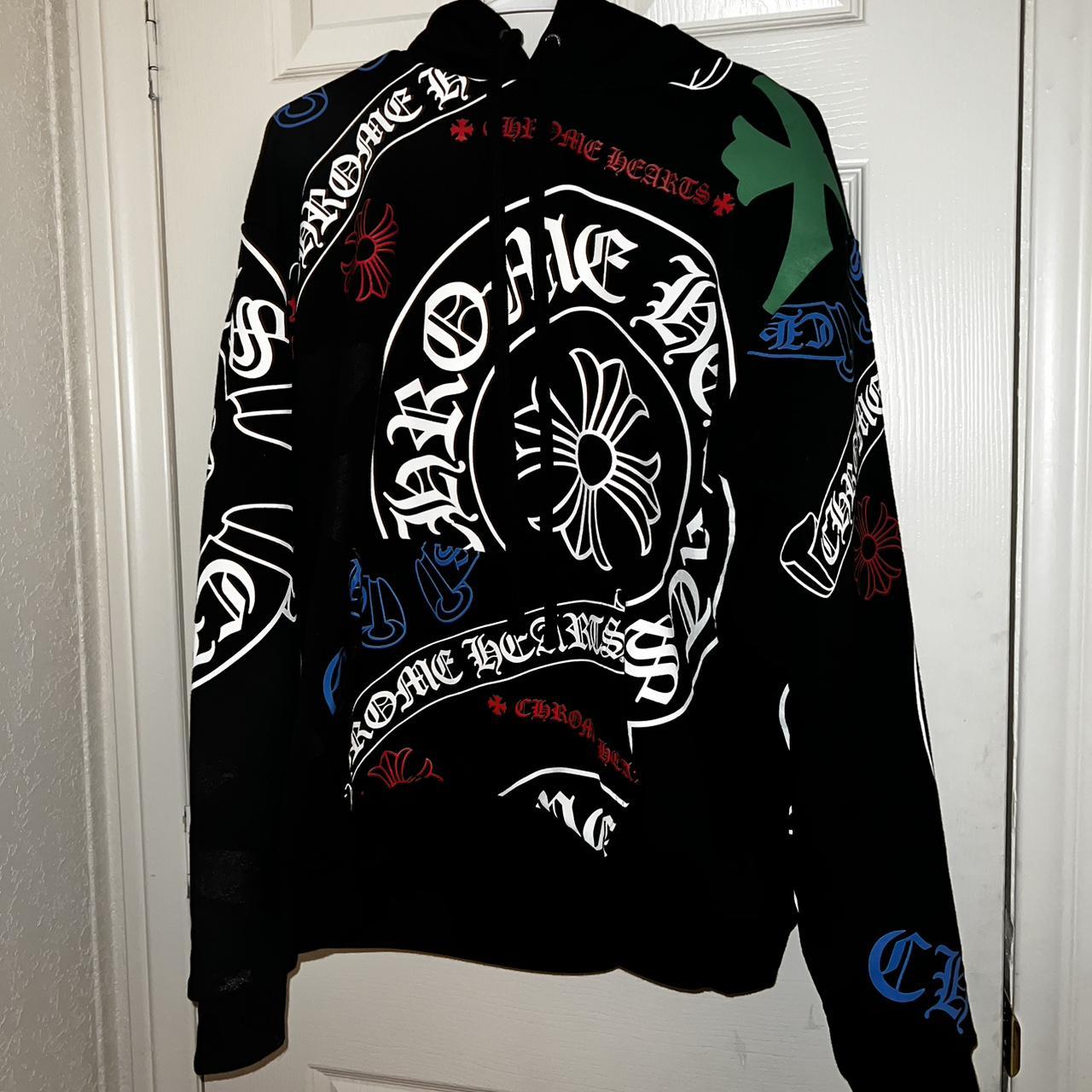 Chrome Hearts stencil logo all over print NOT... Depop