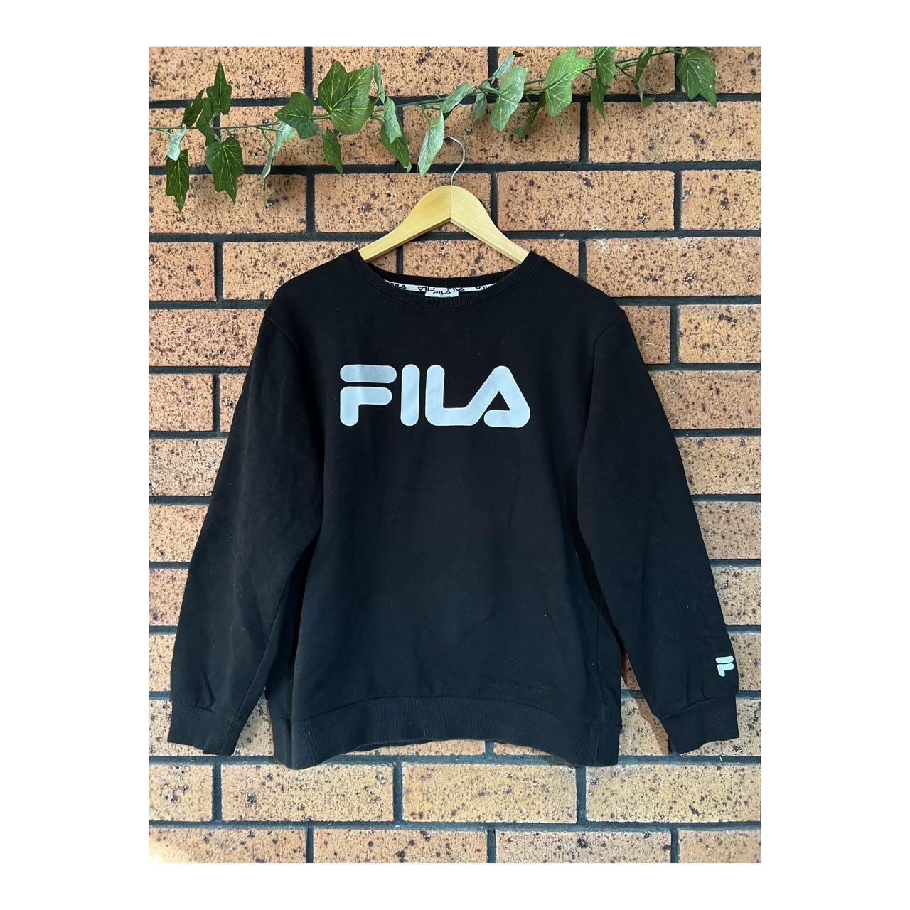 Black jumper Brand: Fila Size: 14 but fits XS/S - Depop