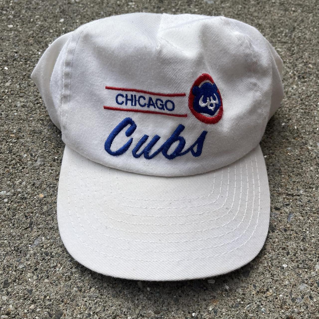 Vintage Chicago Cubs Script Snapback Hat Adjustable MLB 