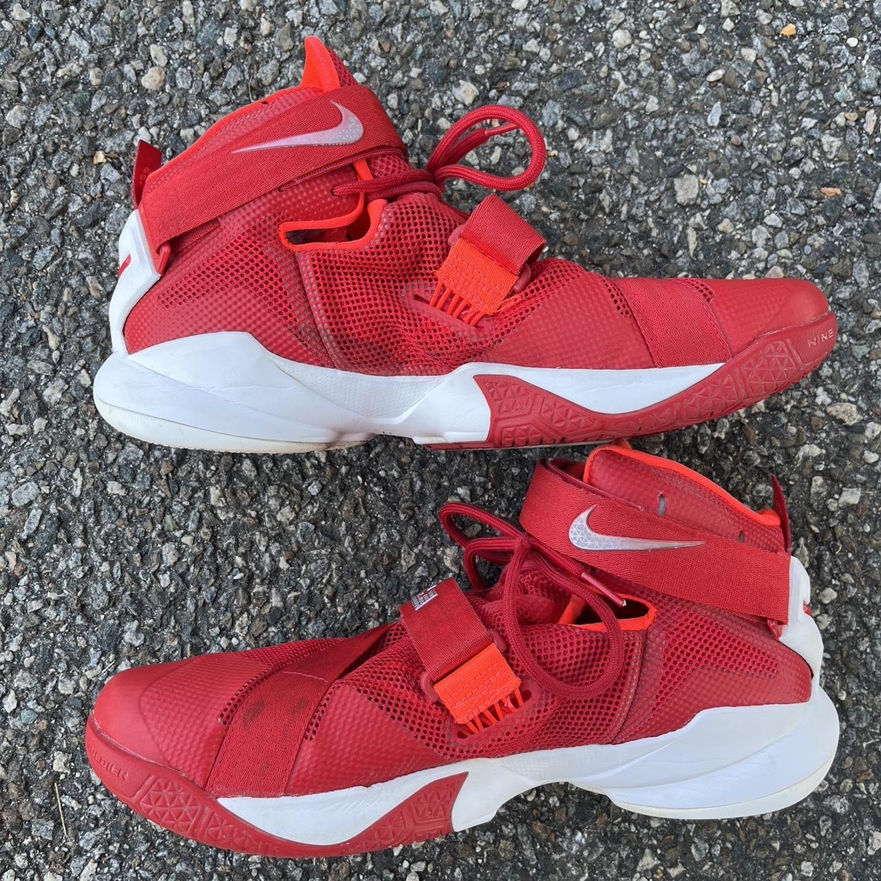 Size 12 Nike LeBron James Soldier 9 University Red | Depop