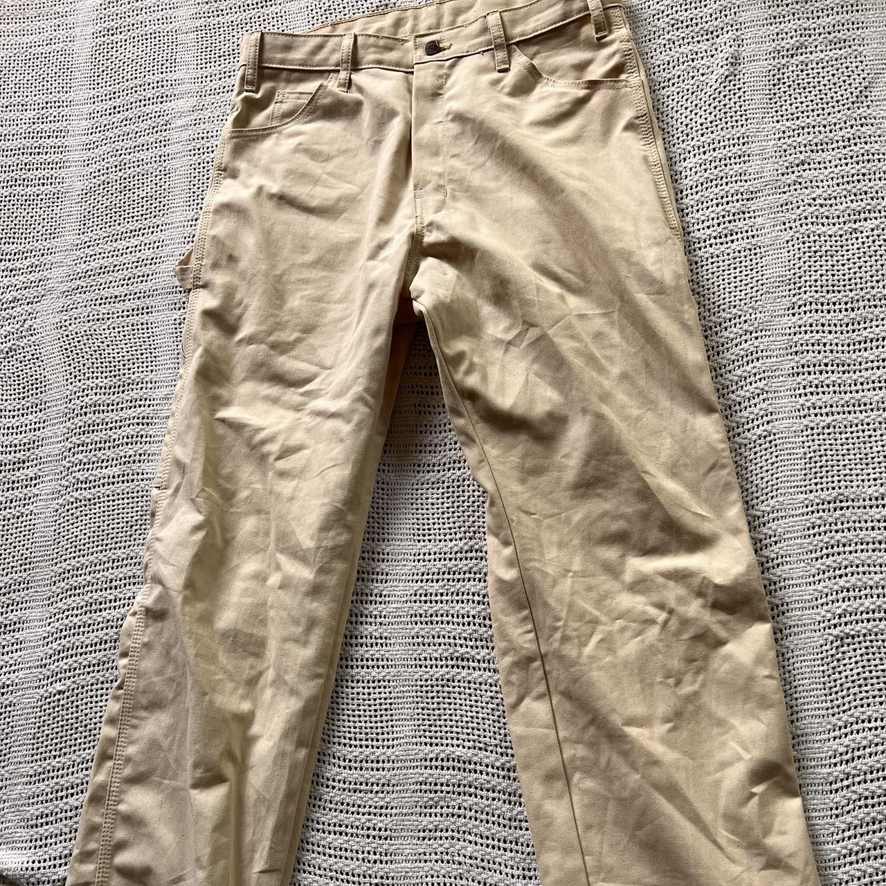 Dickies off white carpenter pants #dickies... - Depop