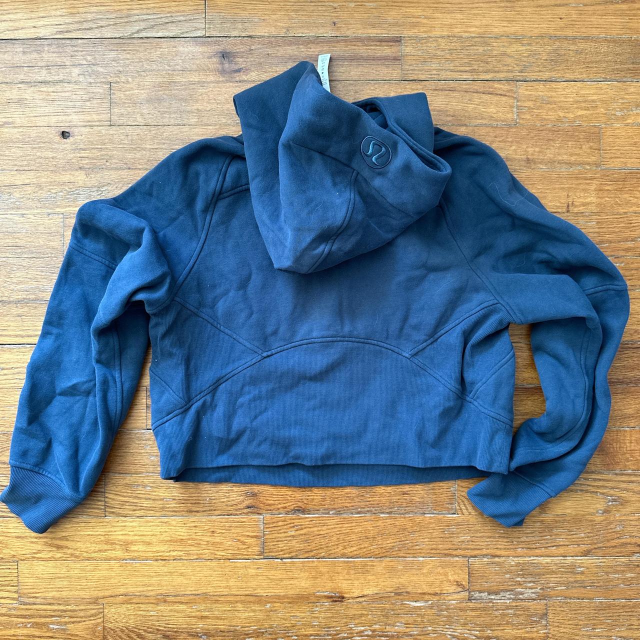 lululemon scuba half zip hoodie size xs/s slate blue - Depop