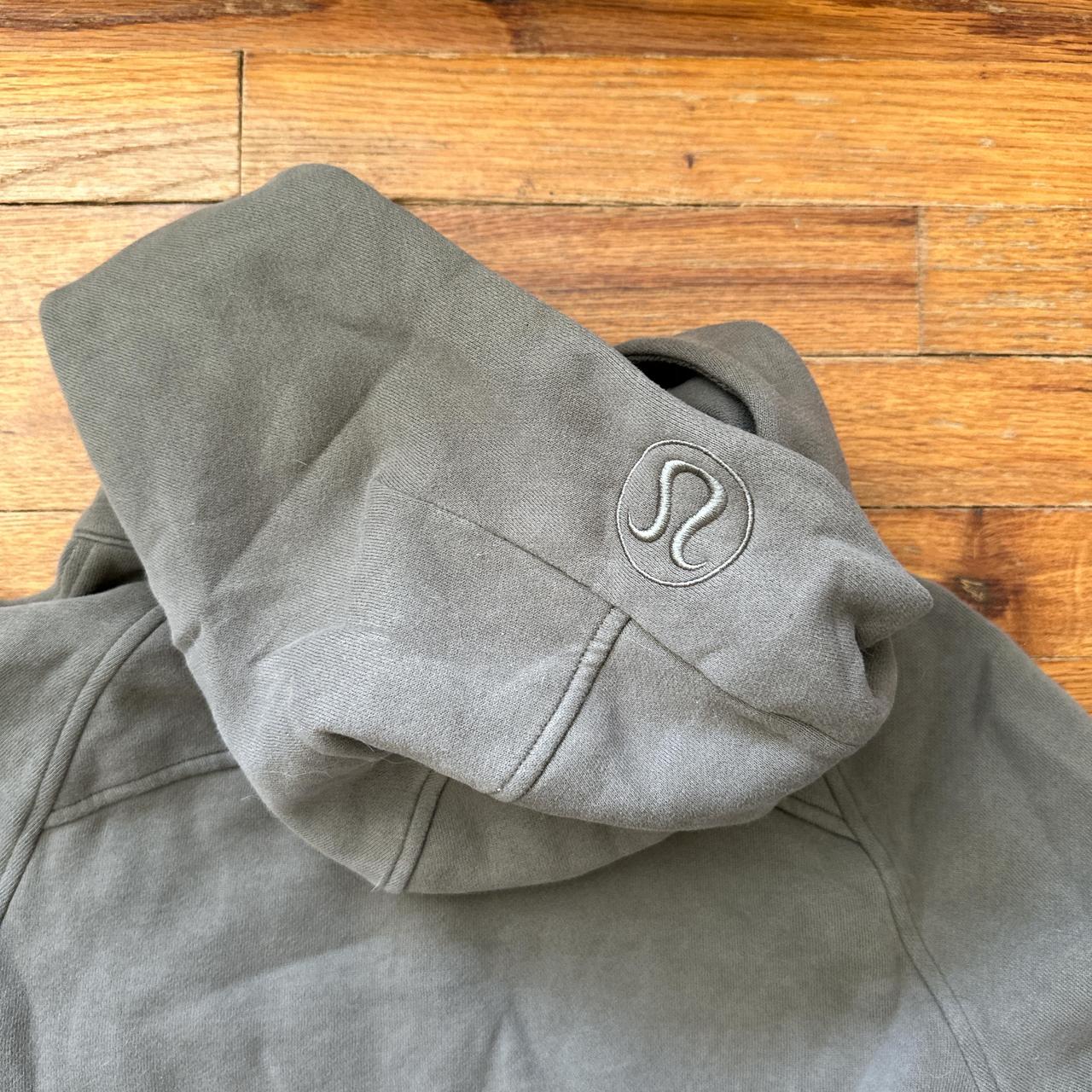 lululemon scuba half zip hoodie size xs/s grey sage - Depop