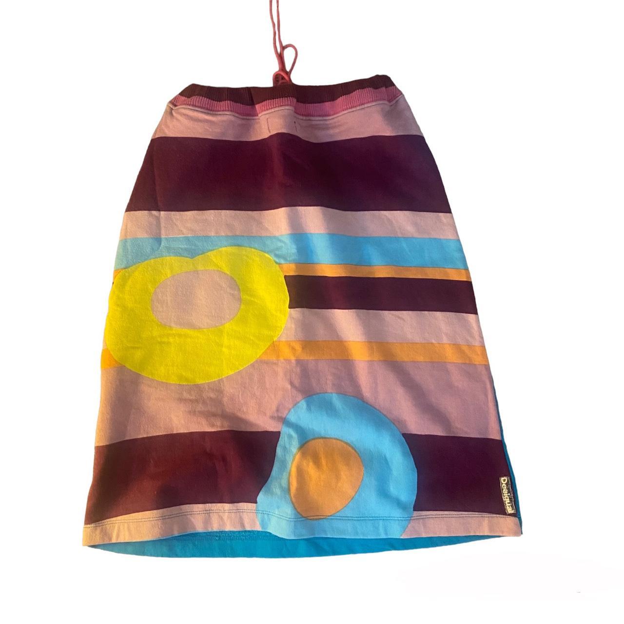 Desigual Women's Blue and Pink Skirt (2)