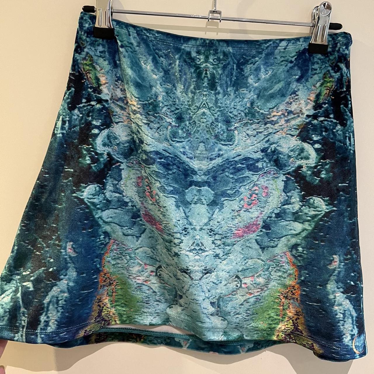 Liberated Heart velvet skater skirt (part of set,... Depop