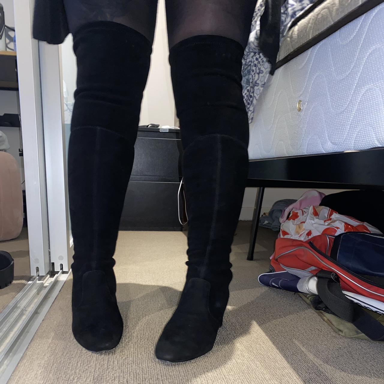 Thigh high suede Kookai boots, never worn!! RRP... - Depop