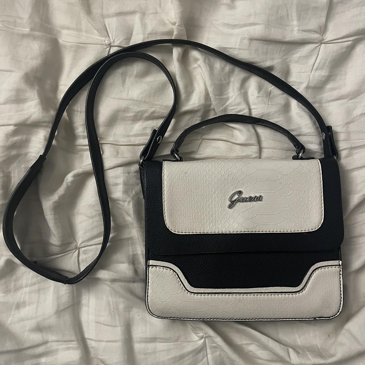 GUESS Noella Saffiano Faux Leather Handbag, Black