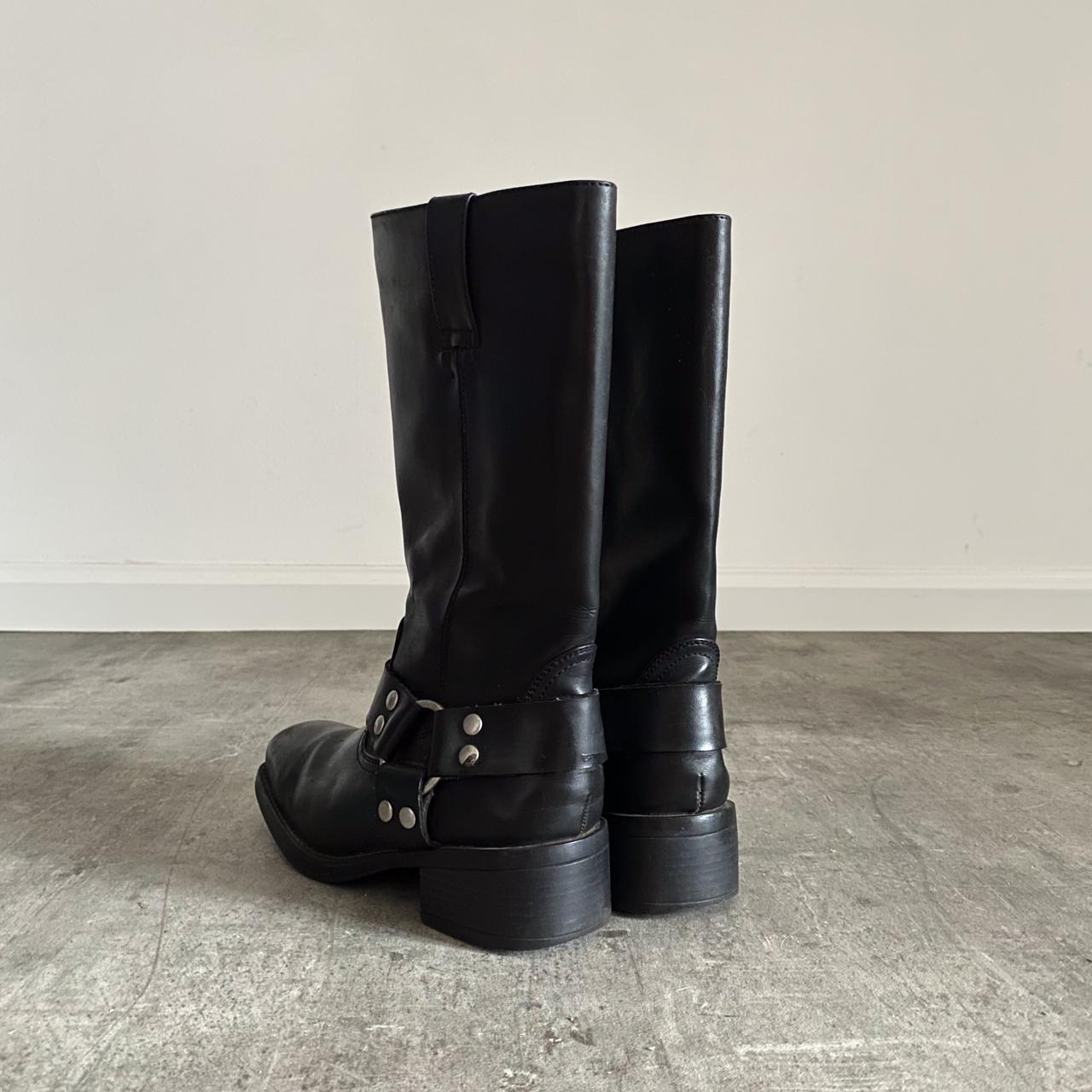 silver leather boots