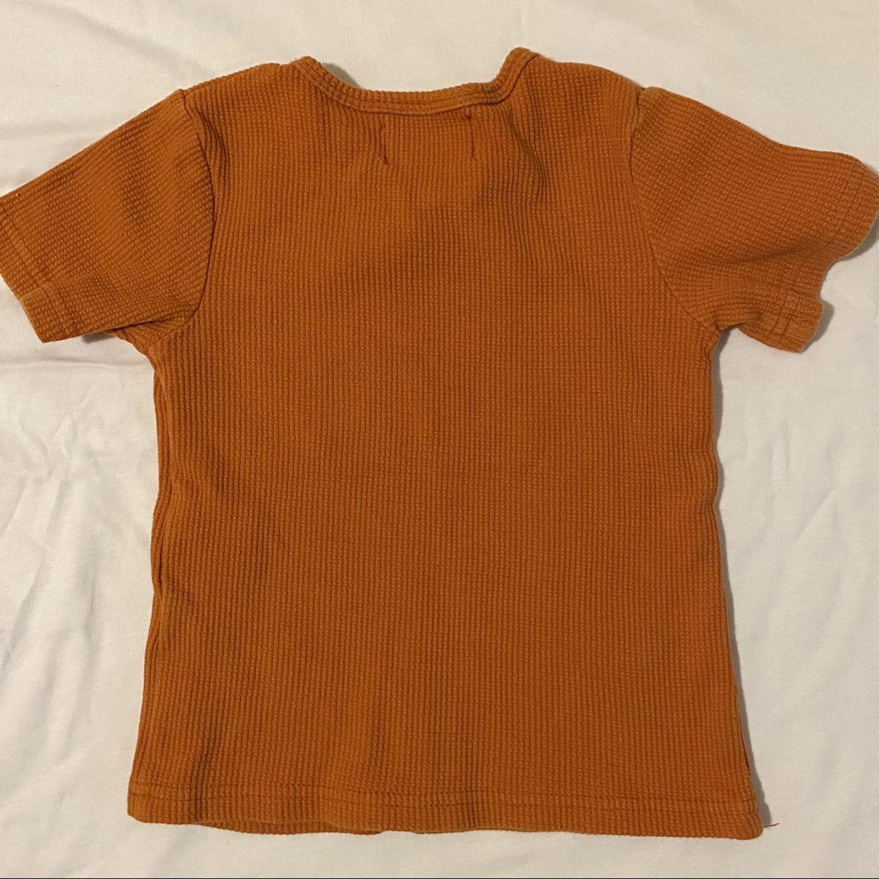 Beautiful ribbed burnt orange tee 6-12 months 100%... - Depop