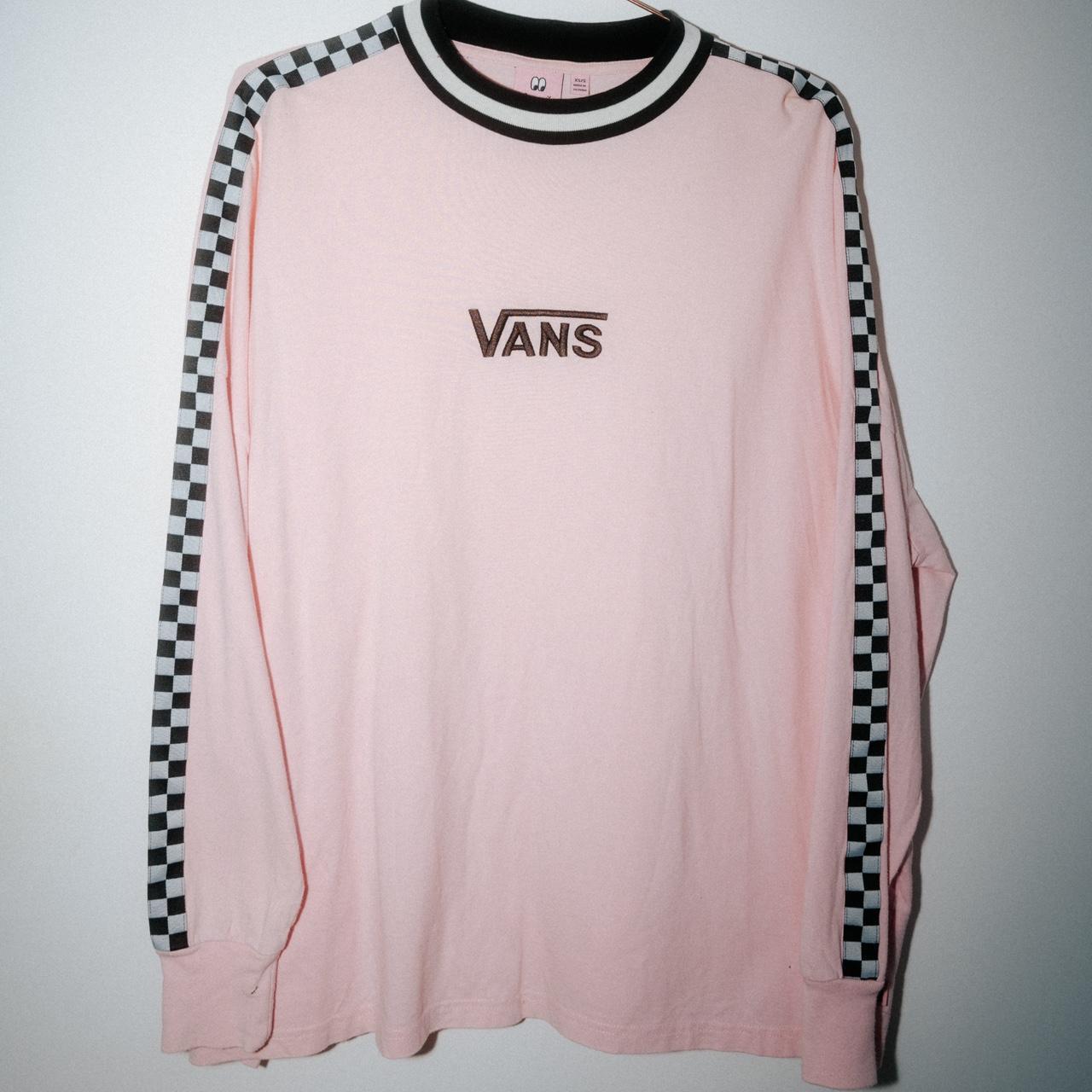 Vans x Lazy Oaf Baby Pink Long Sleeve Checkerboard