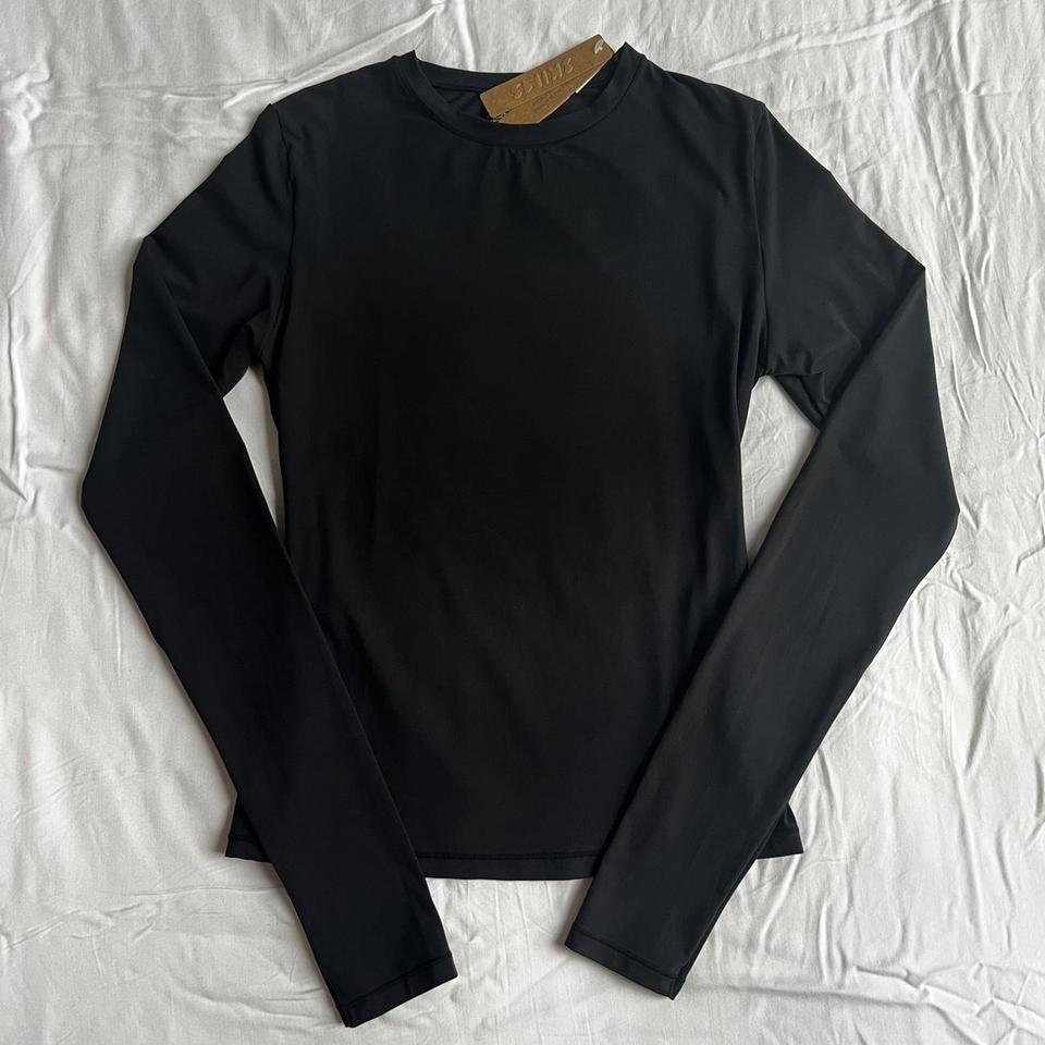 Skims Women's Fits Everybody Long Sleeve Top - Onyx - Size Small