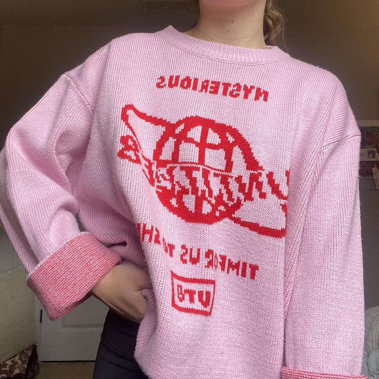 Cider Pink and Red Sweater Cool design on the front... Depop
