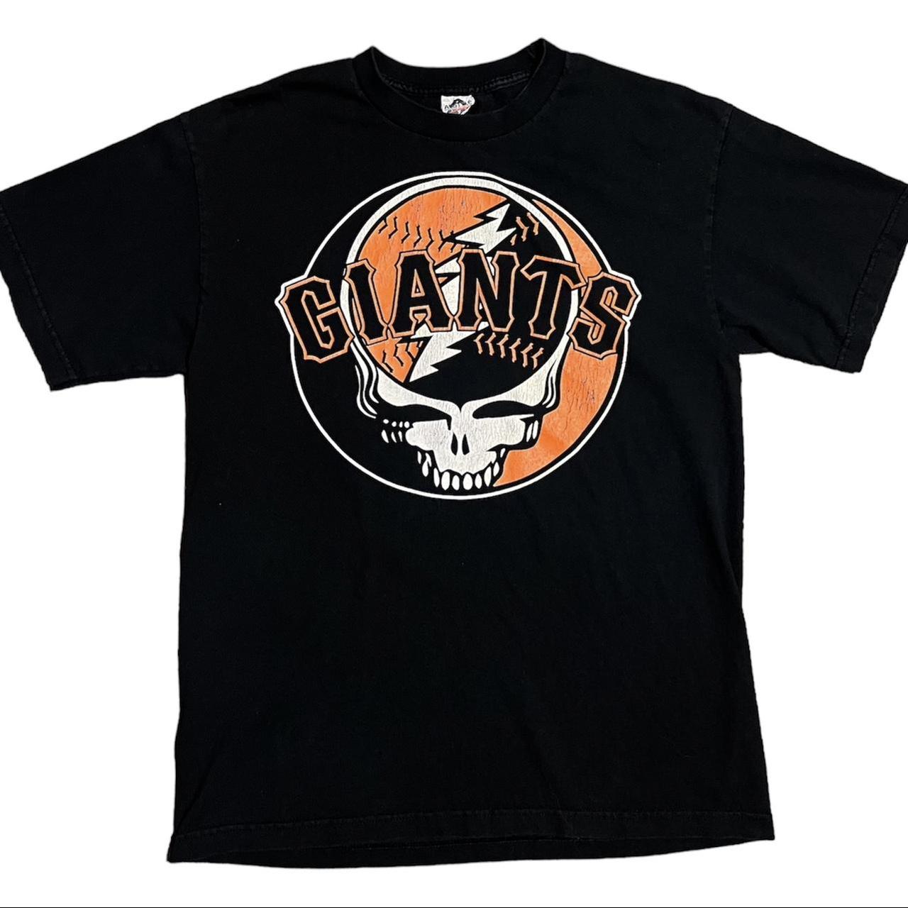 Grateful Dead San Francisco Giants T Shirt Skull Baseball Black Men’s 2XL