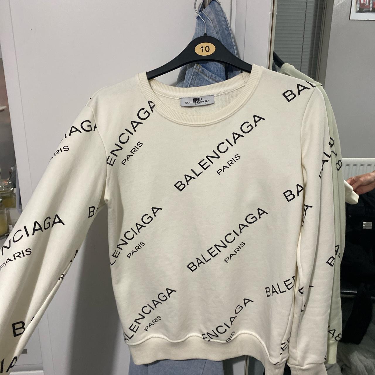 balenciaga white jumper