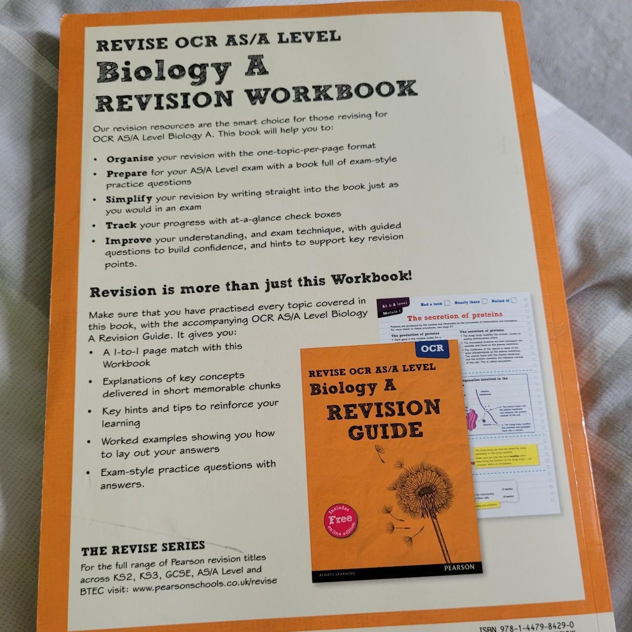 OCR A Level Biology Revision Workbook Only A Couple... - Depop