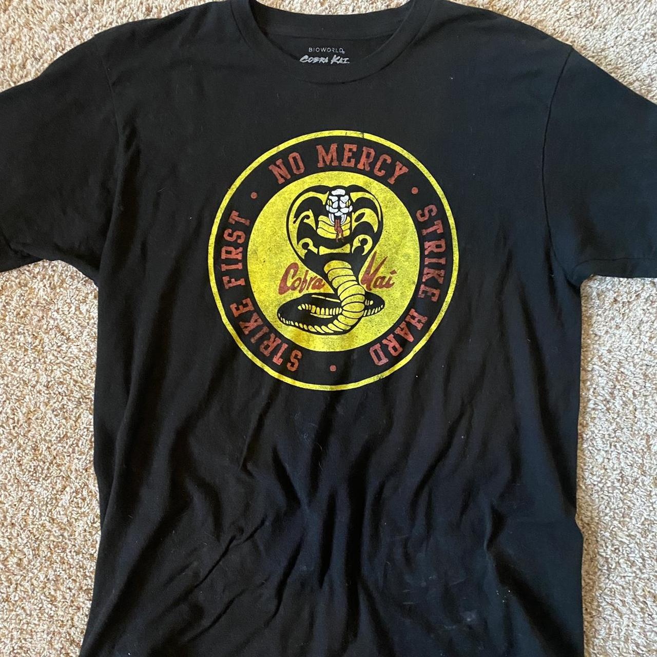 Cobra Kai Strike First Unisex T-Shirt, Size: XL, Bioworld Merchandising