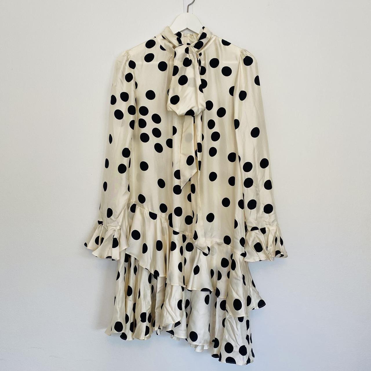 zimmermann confetti tie neck dress