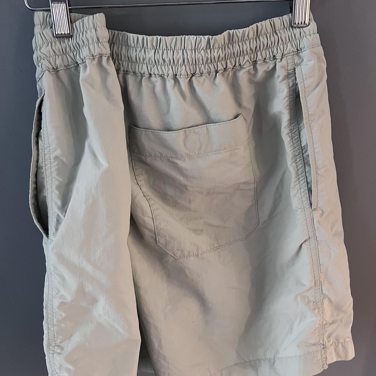 Madewell Men's Green and Blue Shorts Depop