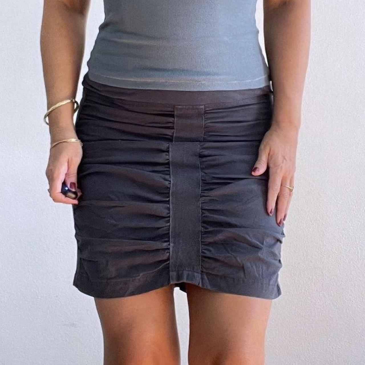 Vintage Y2k ruched parachute skirt, Dark - Main Image