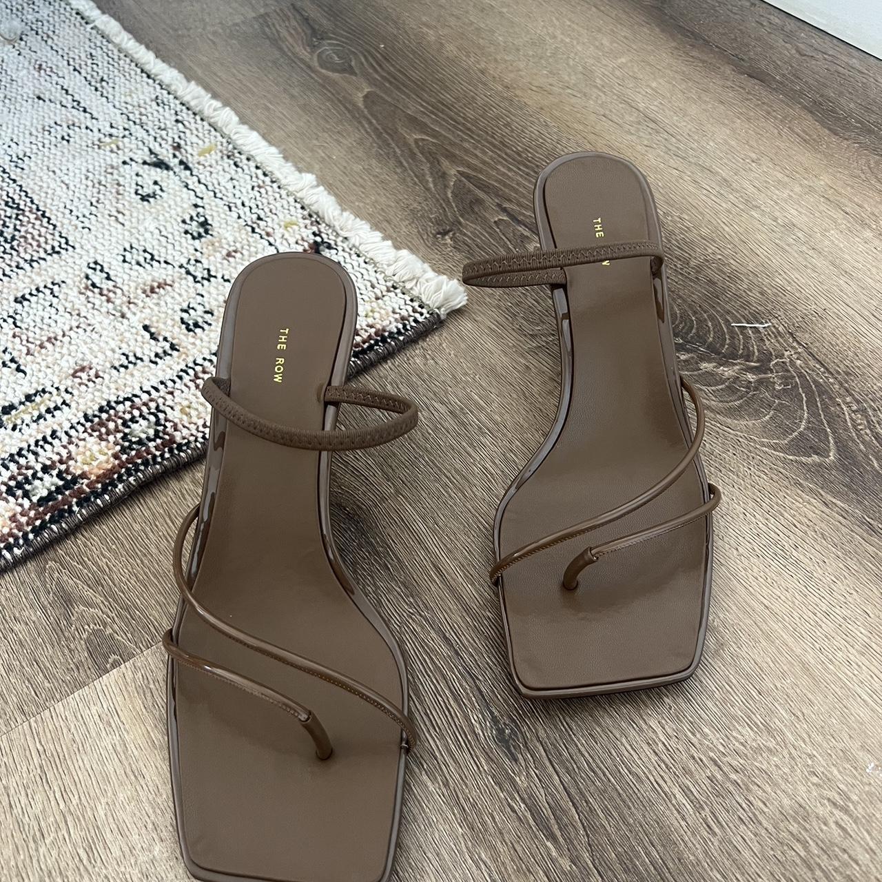 The Row Rai sandal kitten heel in brown. Used once Depop