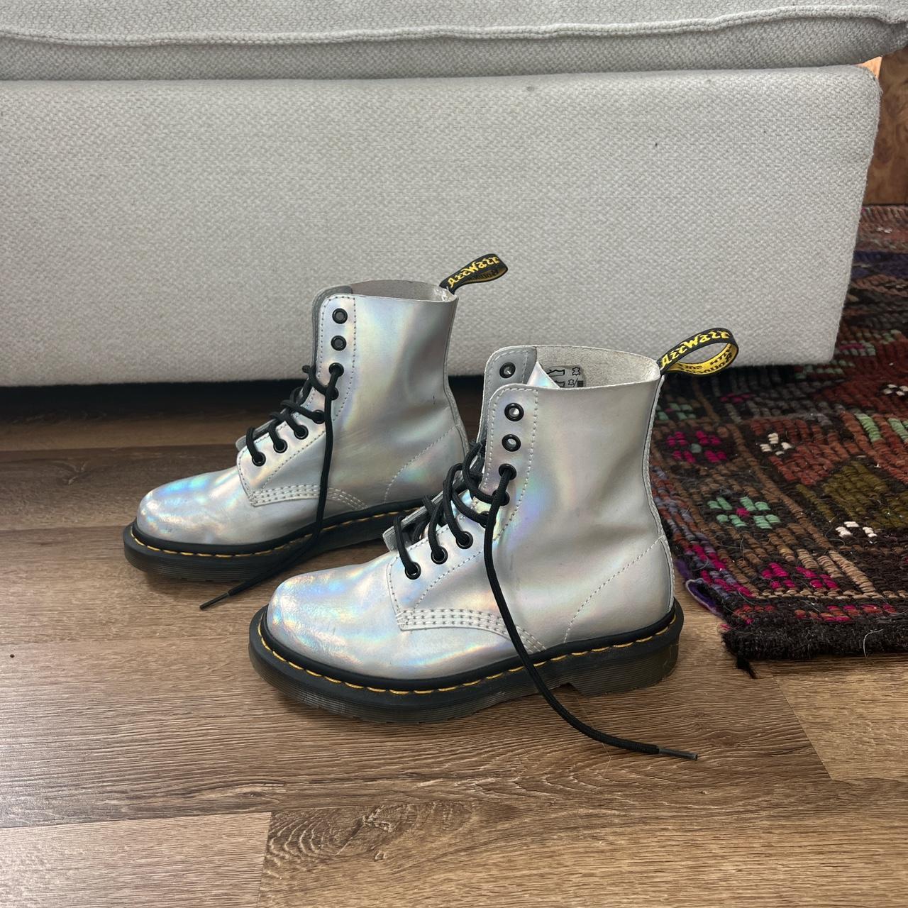 Dr martens silver lazer best sale