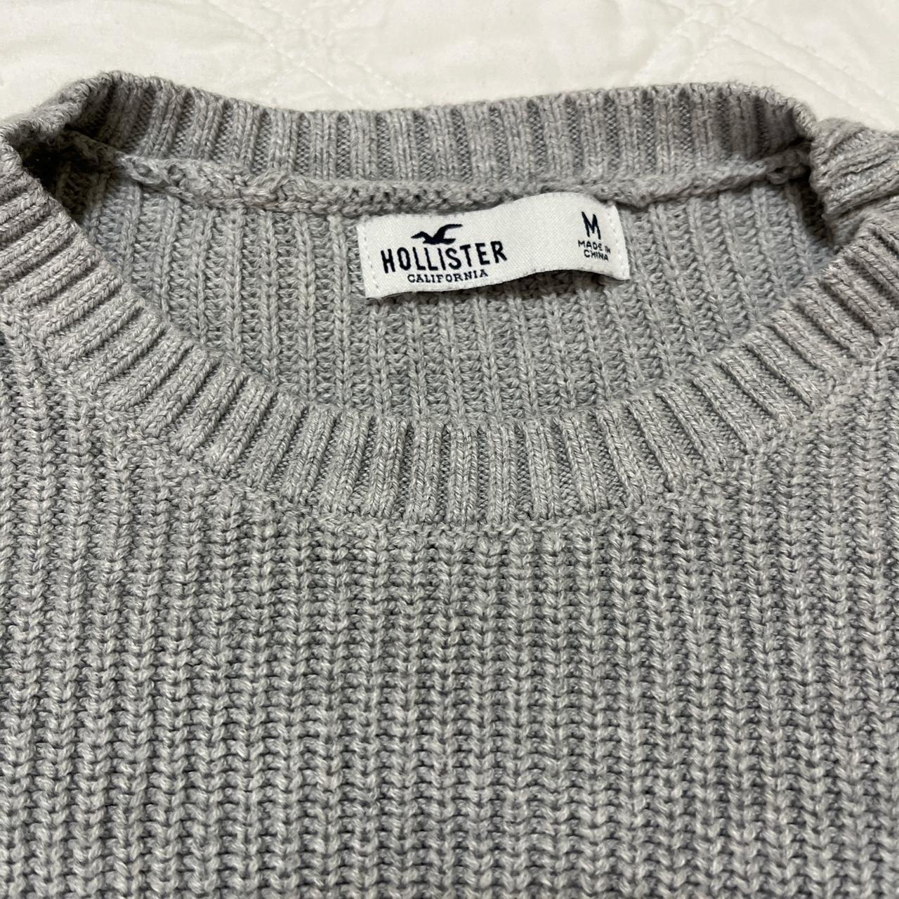 hollister comfy gray sweater! size medium but can... - Depop