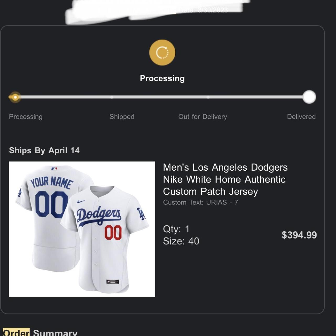 Men's Los Angeles Dodgers Nike White Home Authentic Custom Patch Jersey