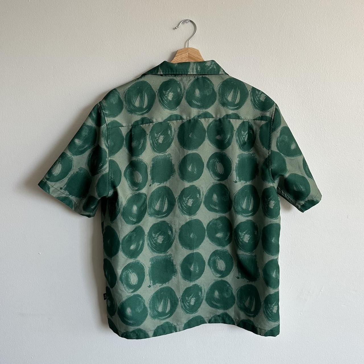 stussy hand drawn dot shirt. short sleeve button up... - Depop