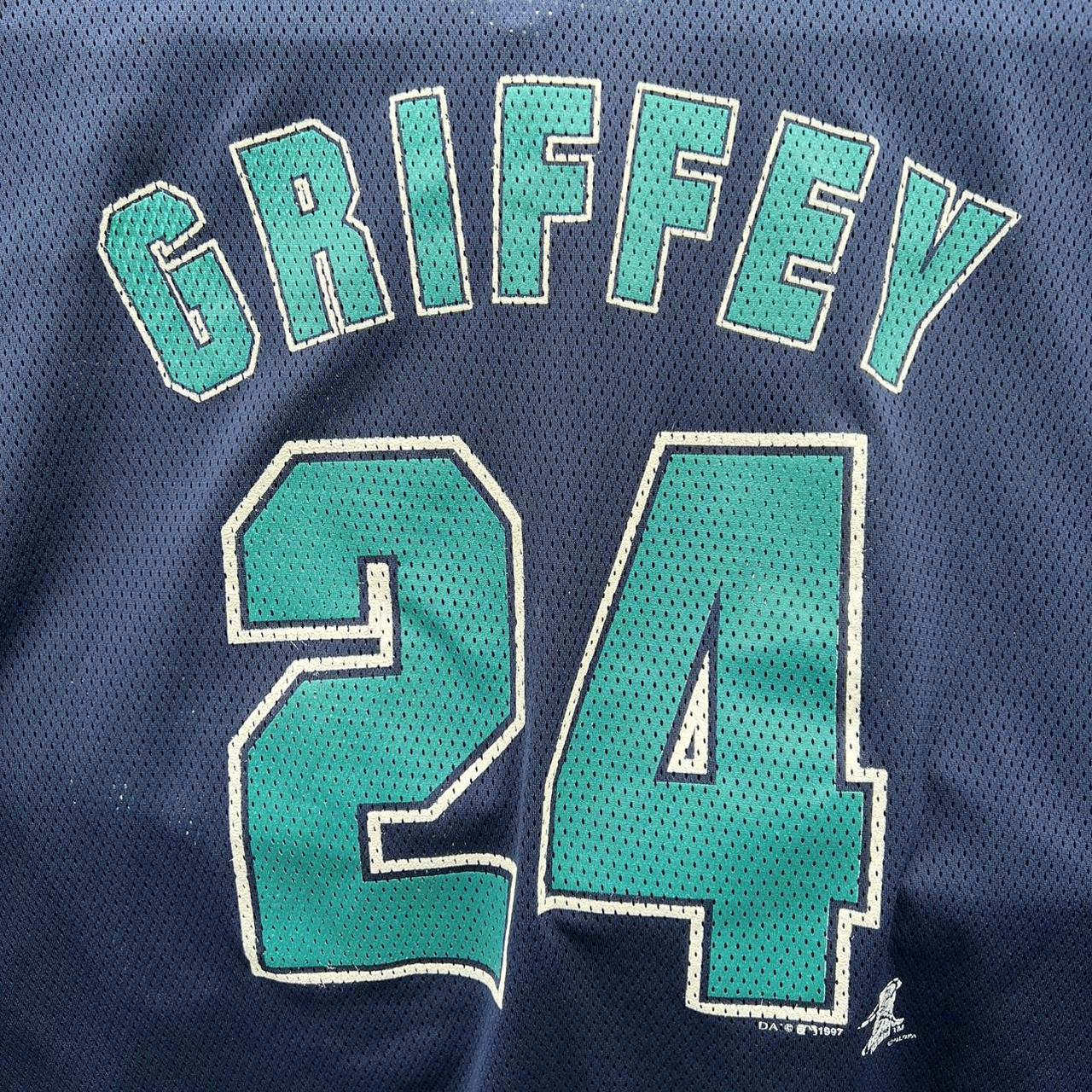 Ken Griffey Jr Jersey Seattle Mariners Mesh Navy - Depop