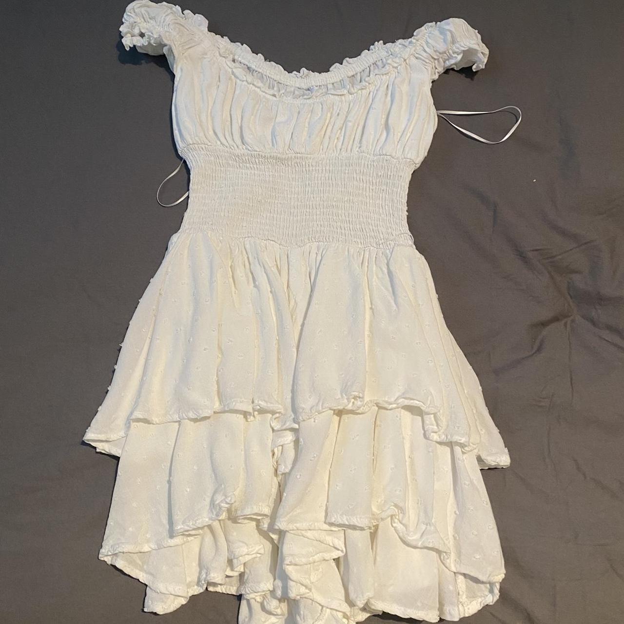 Princess Polly white mini dress - Size 2 - Worn... - Depop