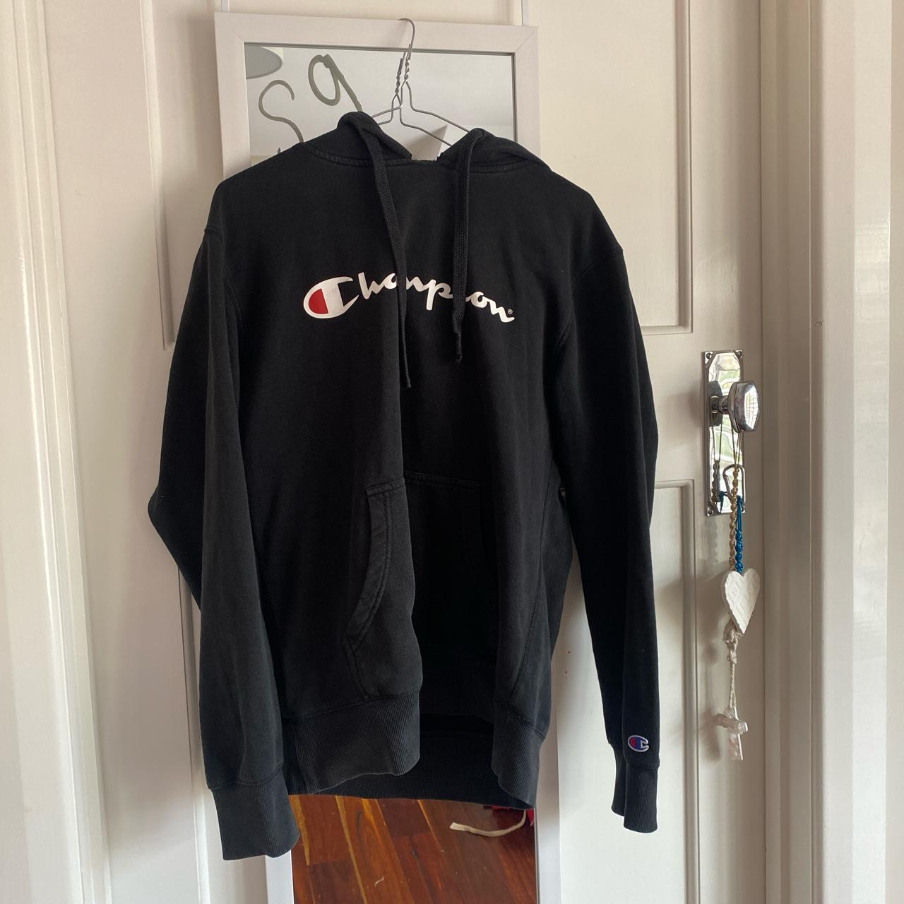 black champion hoodie men’s size... - Depop