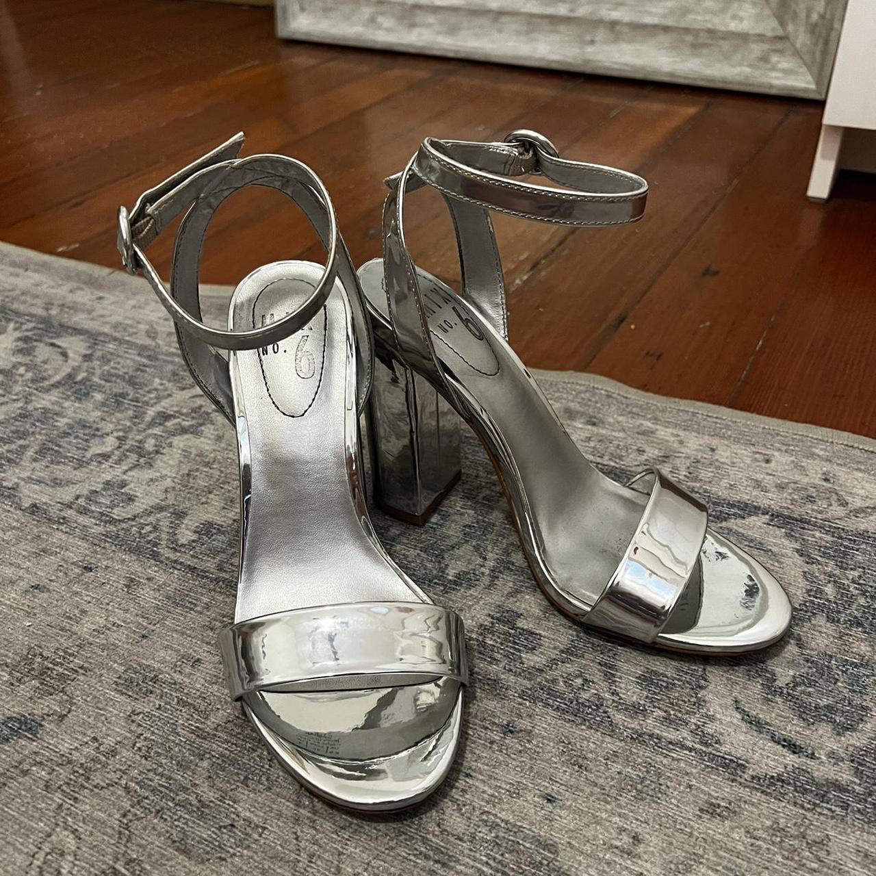 Miu Miu Silver Sandals with Crystal Embellishment Size 36 – Sellier