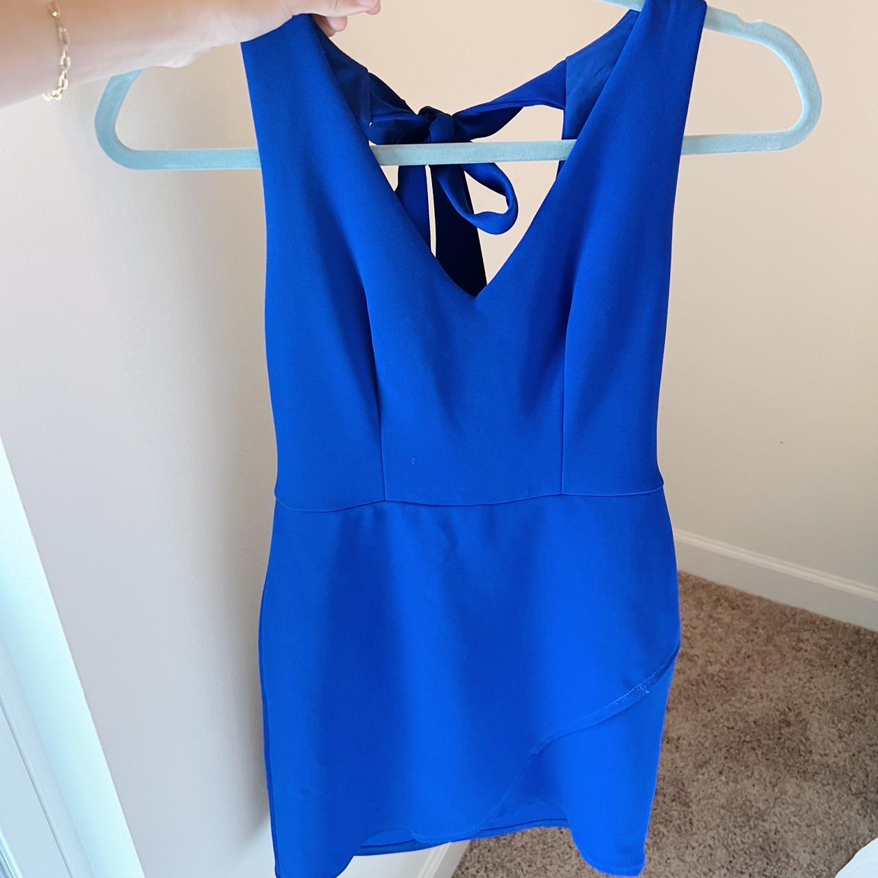 B Darlin Women's Blue Dress | Depop