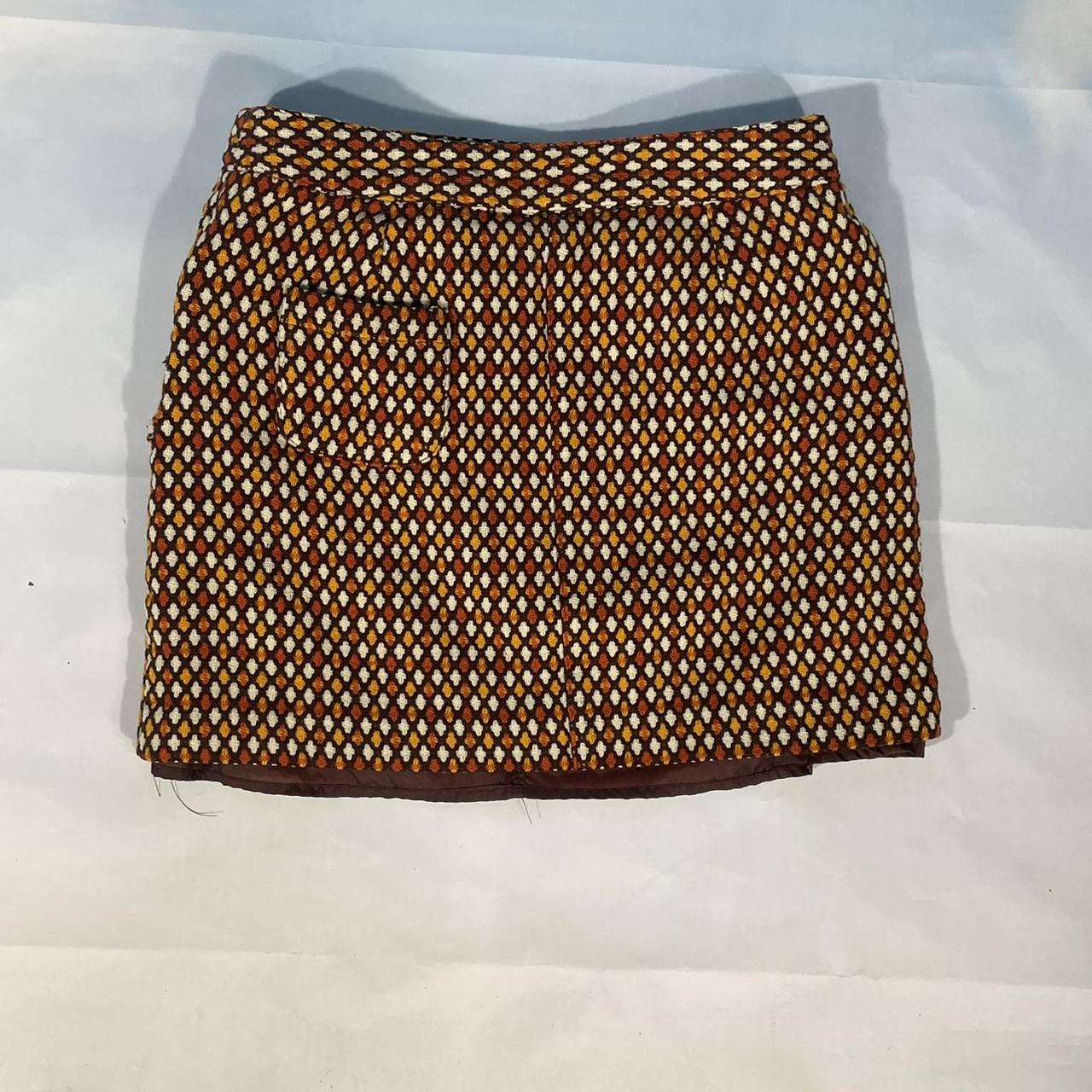 Anna Sui Women's Orange and Brown Skirt (4)
