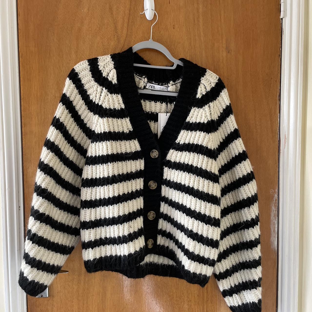striped cardigan zara