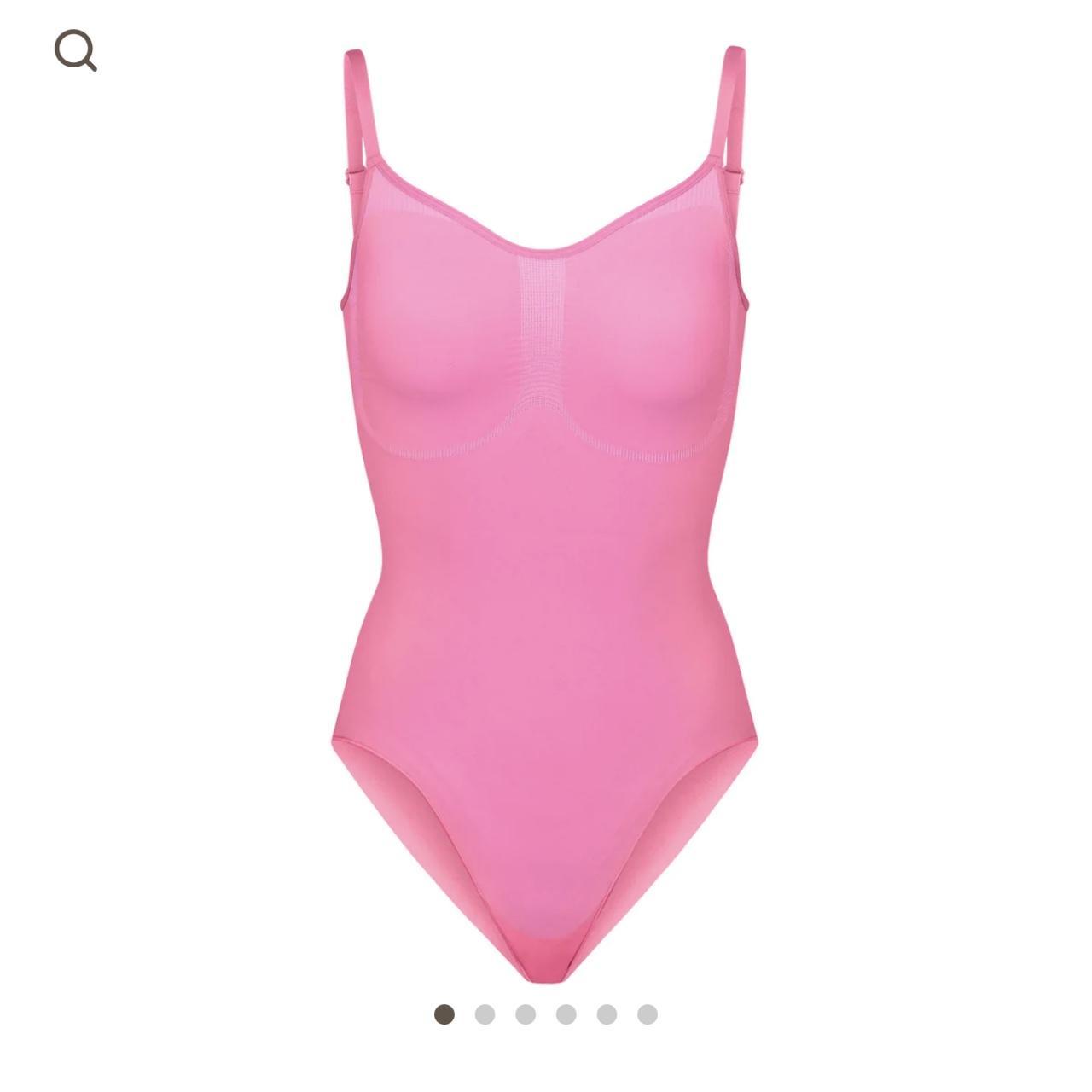 Skims Women's Pink Bodysuit Depop