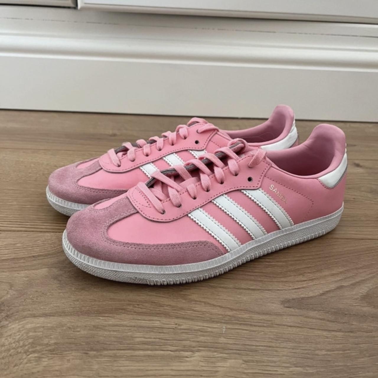 Pink Adidas Samba Adidas Sambas Good Condition Depop