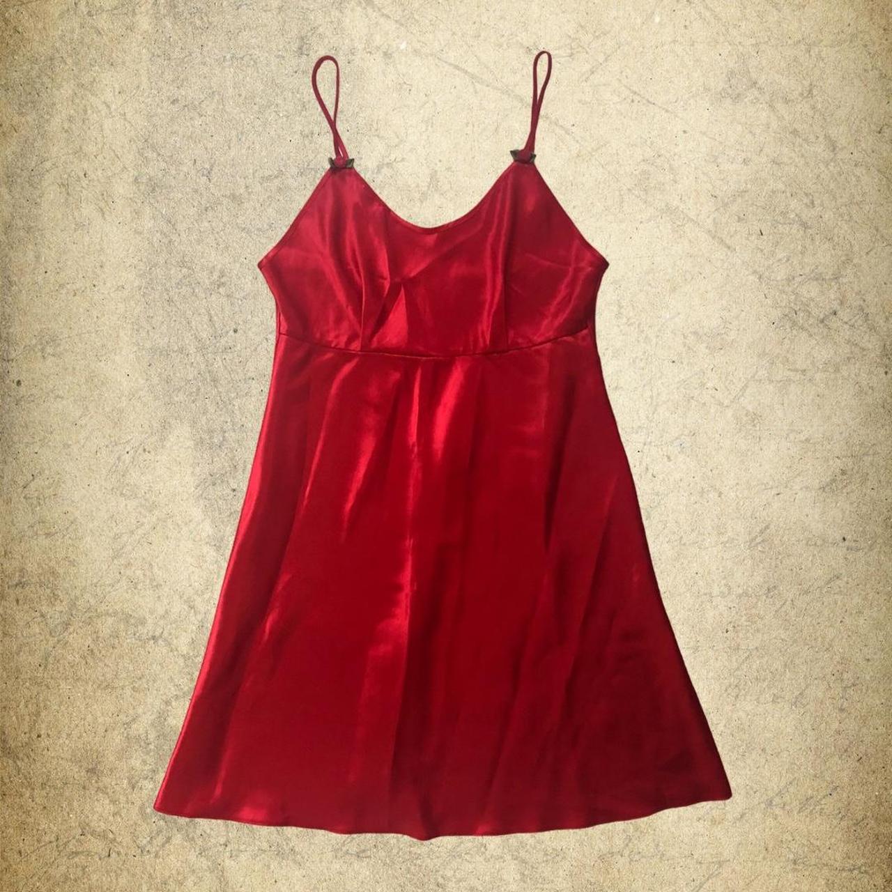 Vintage red rose slip dress, In a stunning red